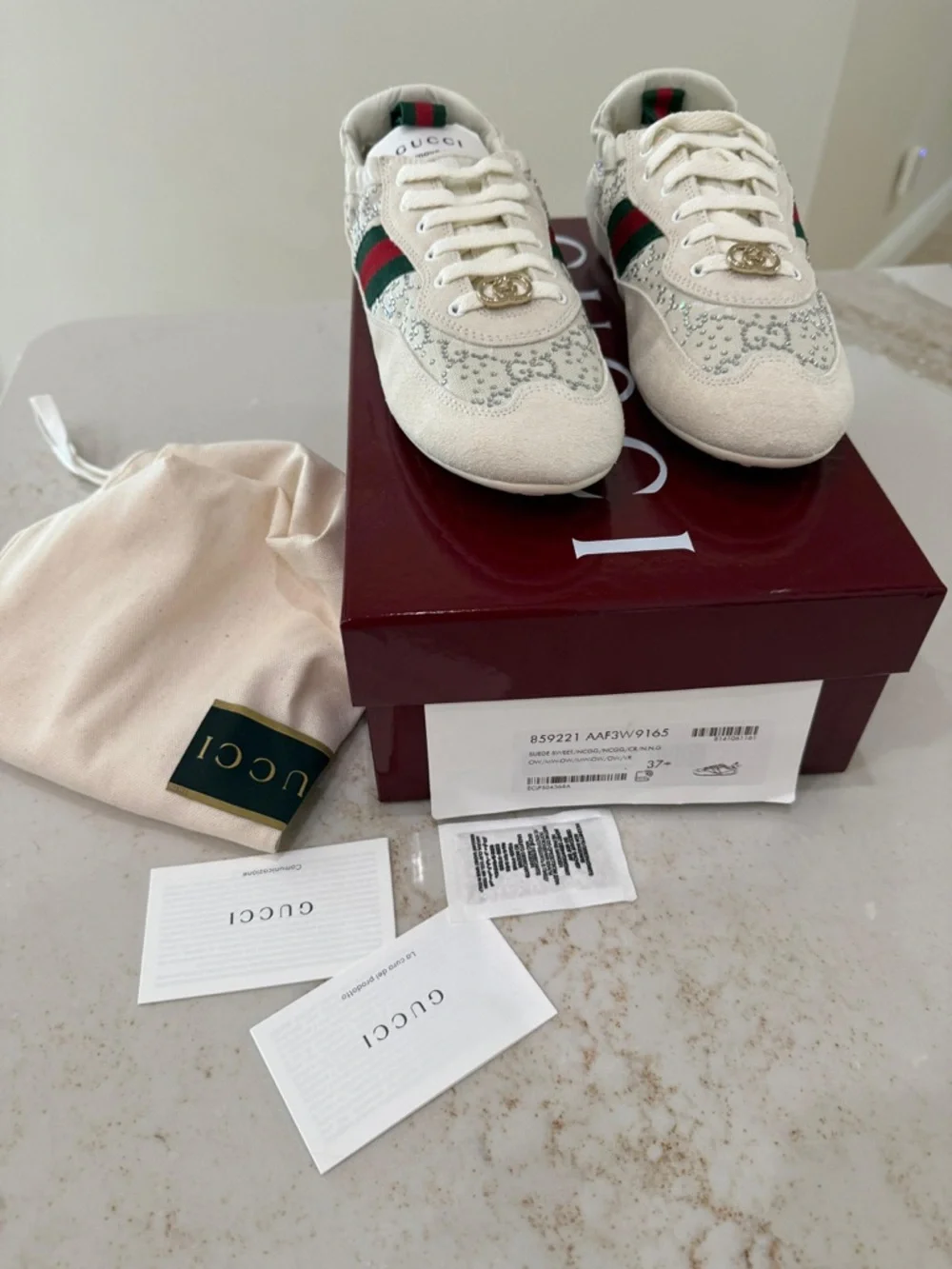 Women’s Gucci Shift GG Crystal sneaker - Picture 3 of 8